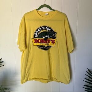 Yellow Short Sleeve Tees with Graphic Designs